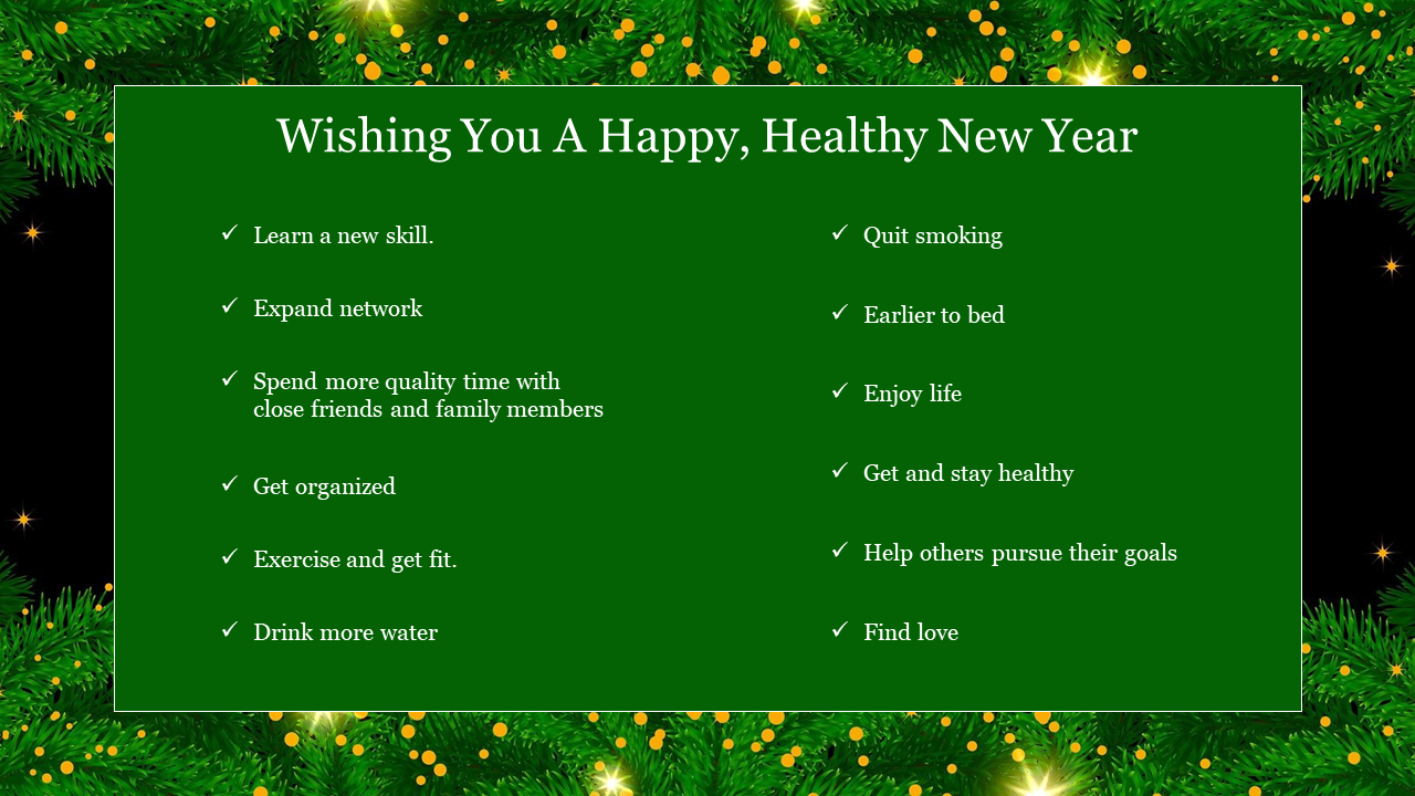 Amazing New Year Resolution Format Presentation Slide 